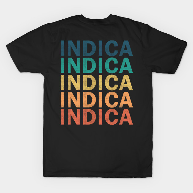 Indica Name T Shirt - Indica Vintage Retro Name Gift Item Tee by henrietacharthadfield